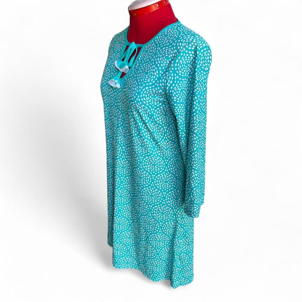 Capelton Road Women's Teal Skipped Stones Seaside Beach Dress - Picture 5 of 7